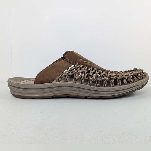 Keen Uneek II Slip On Sandals Mens Size 11 Woven Slide Closed Toe Brown main image 4